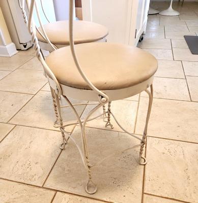 Lot #187 Lot of 2 Vintage "Ice Cream Parlor" Chairs