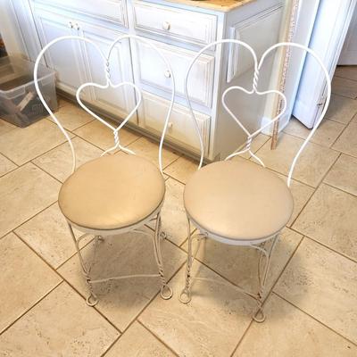 Lot #187 Lot of 2 Vintage "Ice Cream Parlor" Chairs