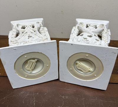 Pair of Angel Lanterns Flameless Candle With A Timer Ivory Colored Battery Powered