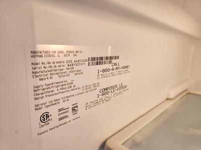Lot #195 Sears Garage Fridge with Freezer up Top
