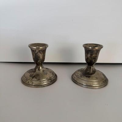 Sterling silver candlestick holders