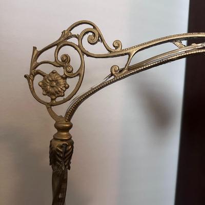 Antique Cast Iron Bridge Arm Floor Lamp