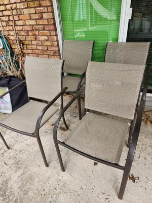 Lot #201 Lot of 4 Matching Patio Chairs