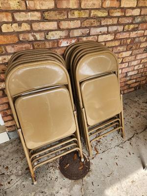 Lot #203 Lot of 14 Metal Folding Chairs