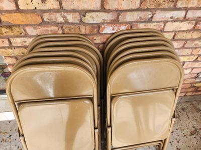 Lot #203 Lot of 14 Metal Folding Chairs