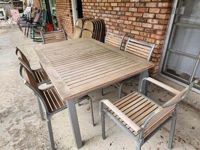 Lot #204 Patio Table and Marching Chairs