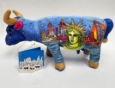 VTG 2000 Cow Parade Plush 8" Cow Big Apple New York Art Exhibit Cows Tag Stuffed