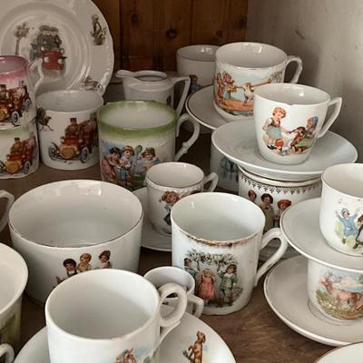 UBA1265 Large Lot of Antique Children's China Sets