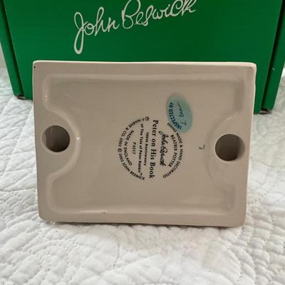 UBA1268 Beatrix Potter 100th Anniversary Peter on his Book Figurine