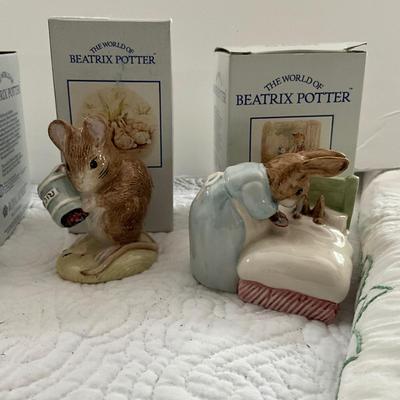 UBA1272 Lot of Four Beatrix Potter Royal Albert Figurines "SIGNED"