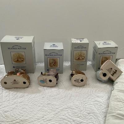 UBA1272 Lot of Four Beatrix Potter Royal Albert Figurines "SIGNED"