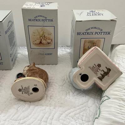 UBA1272 Lot of Four Beatrix Potter Royal Albert Figurines "SIGNED"