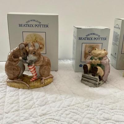 UBA1272 Lot of Four Beatrix Potter Royal Albert Figurines "SIGNED"