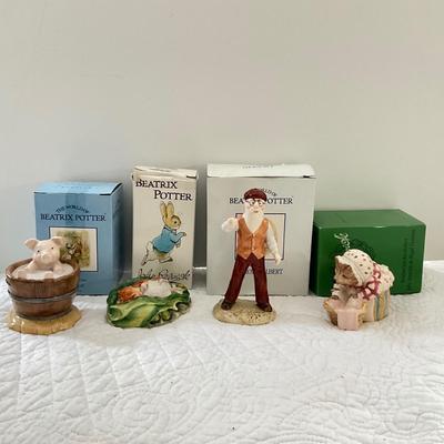 UBA1273 Lot of Four Beatrix Potter Beswick and Royal Albert Porcelain Figures