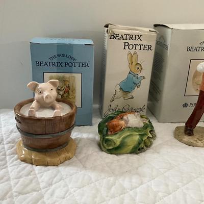 UBA1273 Lot of Four Beatrix Potter Beswick and Royal Albert Porcelain Figures