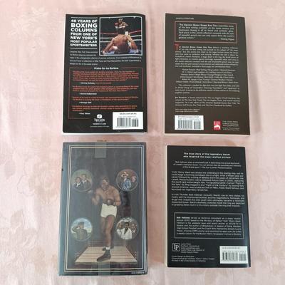 LOT 9: Collection of Boxing Books- The Life and Times of Sugar Ray Robinson, Bummy Davis vs Murder Inc., Jack Dempsey and Roaring 20s...