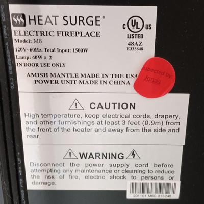 LOT 11: Heat Surge Electrical Fireplace 1500W Model M6