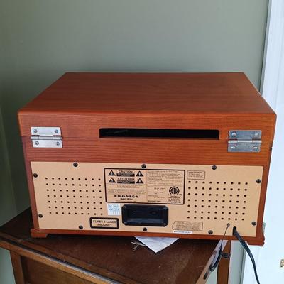 LOT 14: Crosley CR704 Entertainment Center with Side Table