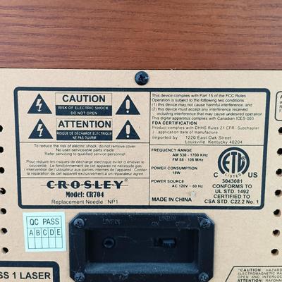 LOT 14: Crosley CR704 Entertainment Center with Side Table