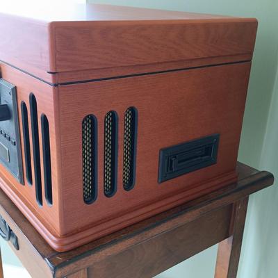LOT 14: Crosley CR704 Entertainment Center with Side Table