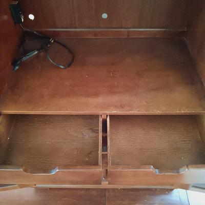 LOT 16: Wood Entertainment Center Cabinet