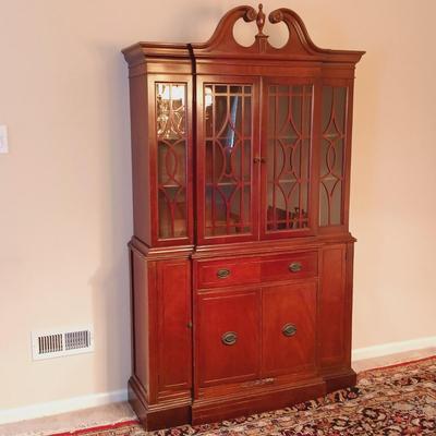 LOT 17: Vintage Breakfront China Cabinet