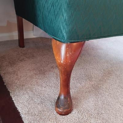 LOT 24: Cochrane Furniture Emerald Green Wingback Chair