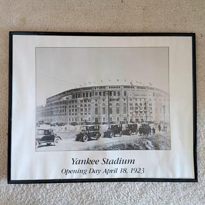LOT 134: Photos of Babe Ruth with Yankee Stadium Print