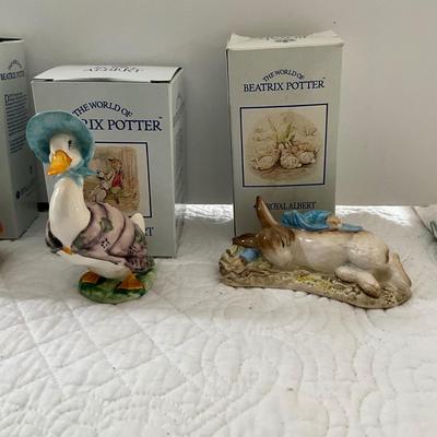 UBA1279 Lot of Four Beatrix Potter Royal Albert Signed Figurines