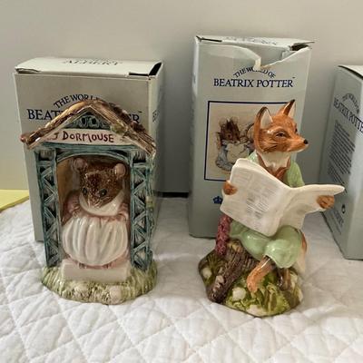 UBA1279 Lot of Four Beatrix Potter Royal Albert Signed Figurines