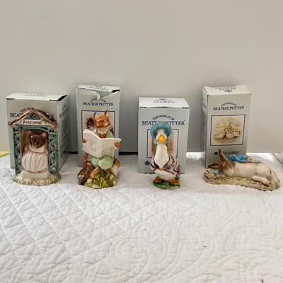 UBA1279 Lot of Four Beatrix Potter Royal Albert Signed Figurines