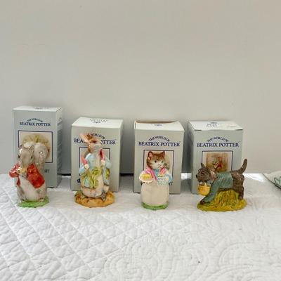 UBA1280 Lot of Four Beatrix Potter Royal Albert Porcelain Figures - SIGNED