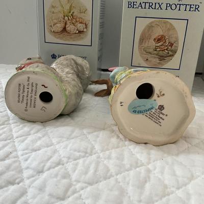 UBA1280 Lot of Four Beatrix Potter Royal Albert Porcelain Figures - SIGNED