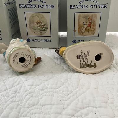 UBA1280 Lot of Four Beatrix Potter Royal Albert Porcelain Figures - SIGNED