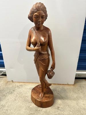Large Vintage Indonesia Hand Carved Sculpture