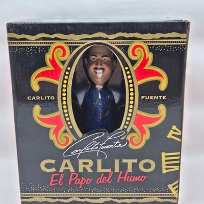 LOT 4: ElPapo del Humo Bobbleheads, Photo of Woman w/ Cigar, and 4 Photos of Man w/ Cigar, One Signed