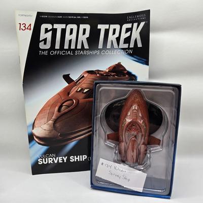 LOT 5: Star Trek Official Starship Collection Including Vahklas, Vulcan Survey Ship, and Ferengi Starship / All with Associated Books