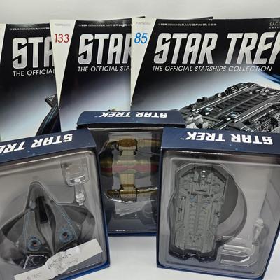 LOT 6: Star Trek Official Starship Collection Including Aeon, Holoship, and Racing Ship/ All with Associated Books