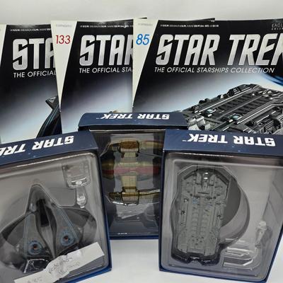 LOT 6: Star Trek Official Starship Collection Including Aeon, Holoship, and Racing Ship/ All with Associated Books