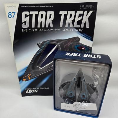 LOT 6: Star Trek Official Starship Collection Including Aeon, Holoship, and Racing Ship/ All with Associated Books