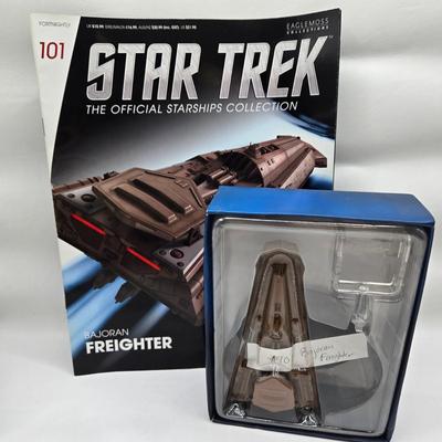 LOT 7: Star Trek Official Starship Collection Including Freighter and Baxial with Accompanying Books