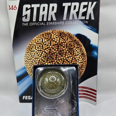 LOT 10: Star Trek Official Starship Collection Including Cell Ship and Fesarius with Books and Classic Star Trek Movie Series Khan...