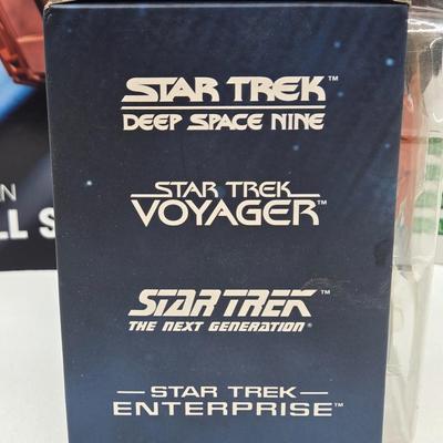 LOT 10: Star Trek Official Starship Collection Including Cell Ship and Fesarius with Books and Classic Star Trek Movie Series Khan...