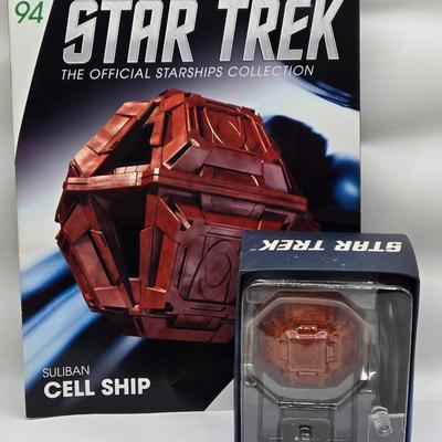 LOT 10: Star Trek Official Starship Collection Including Cell Ship and Fesarius with Books and Classic Star Trek Movie Series Khan...
