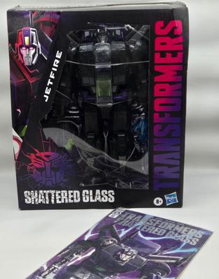 LOT 21: Transformers Shattered Glass Jet Fire and Comic Book NIB