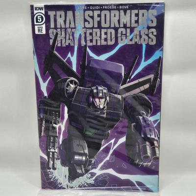 LOT 21: Transformers Shattered Glass Jet Fire and Comic Book NIB