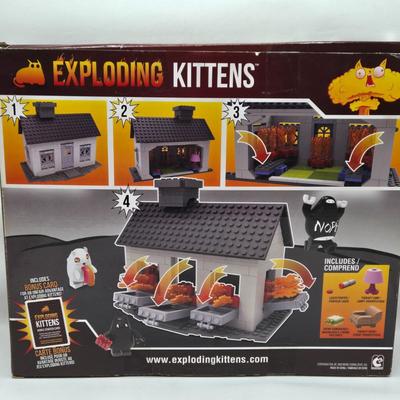 LOT 35: Various Block Building Toys Including Exploding Kittens and More NIB
