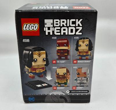 LOT 36: Lego Brick Headz Including Justice League Batman and Superman, Wonder Woman, The Flash, and More NIB