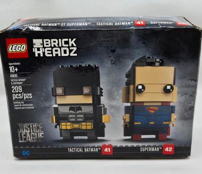 LOT 36: Lego Brick Headz Including Justice League Batman and Superman, Wonder Woman, The Flash, and More NIB