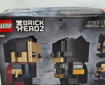 LOT 36: Lego Brick Headz Including Justice League Batman and Superman, Wonder Woman, The Flash, and More NIB